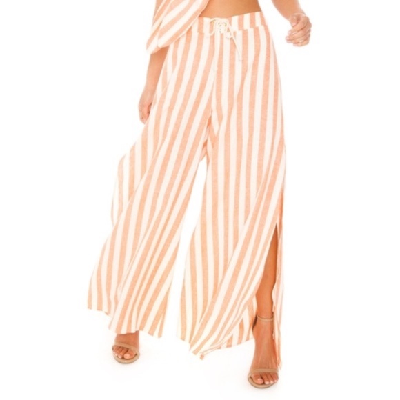 Show Me Your Mumu | Striped  Pierre Slit Pant size small New - Picture 4 of 7